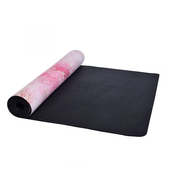 anti-slip microfiber suede yoga mat with rubber base