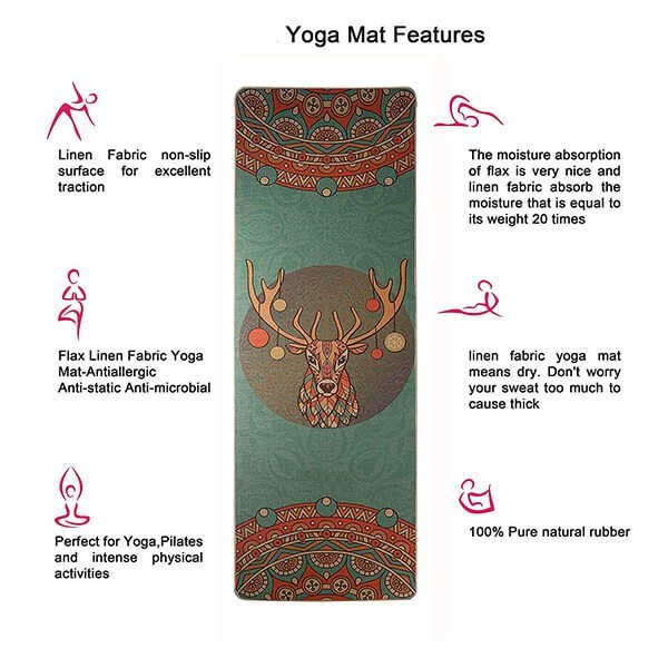 Double layer TPE Yoga Mat Anti-microbial with Custom Design