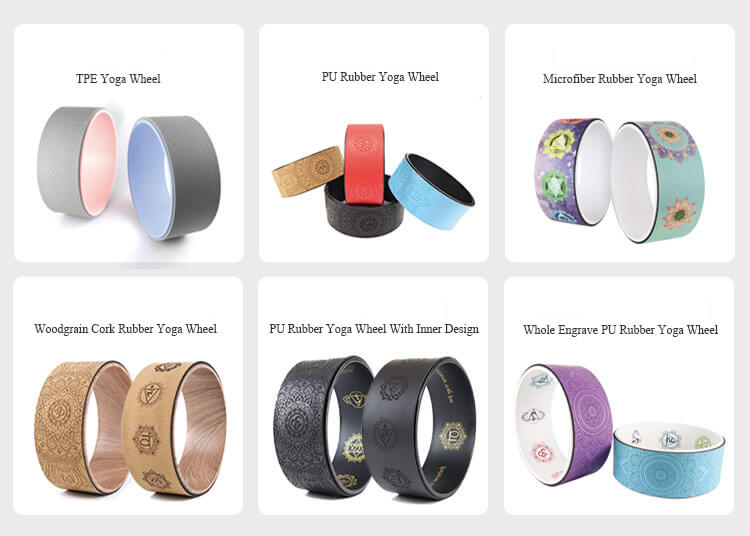 PU Rubber Yoga Wheel, Cork Rubber Wheel by Sunbear Sports