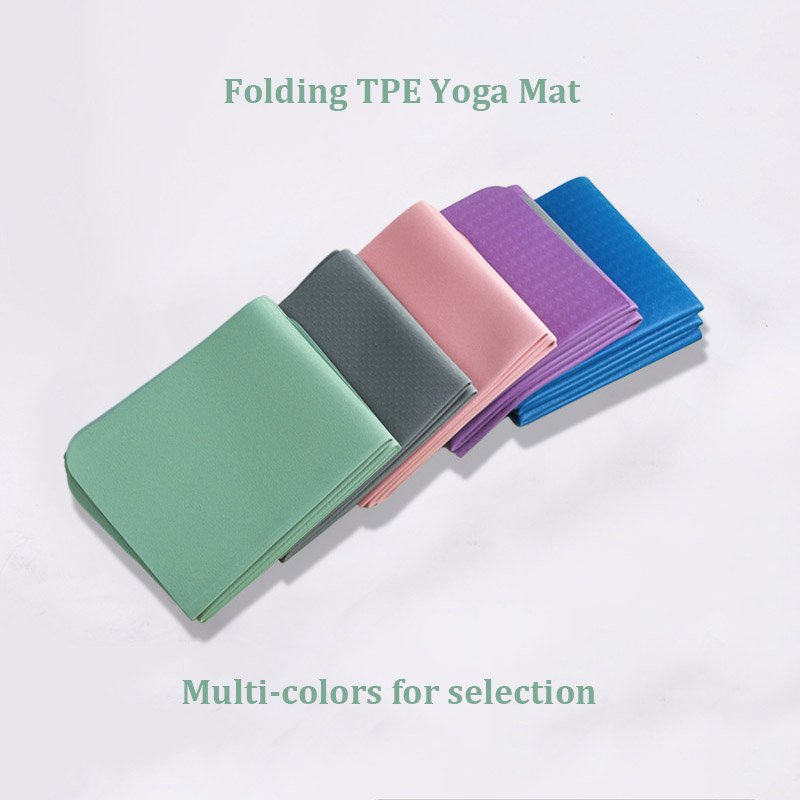 Folding yoga mat, tpe fitness yoga mat, Small quantity wholesale