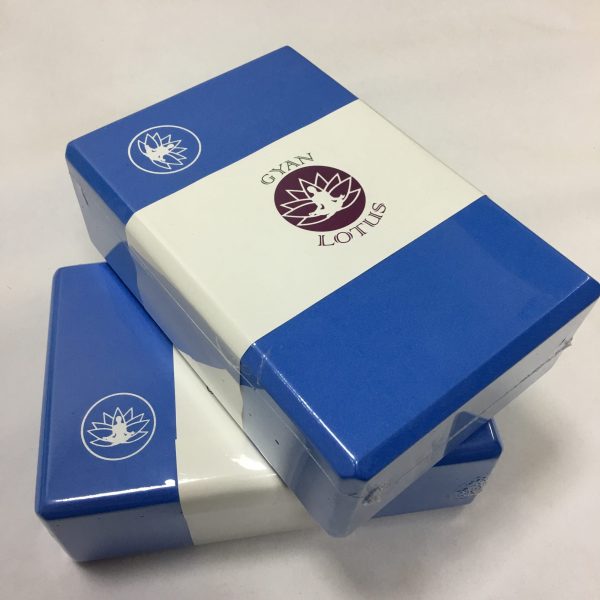 blue printed eva yoga block