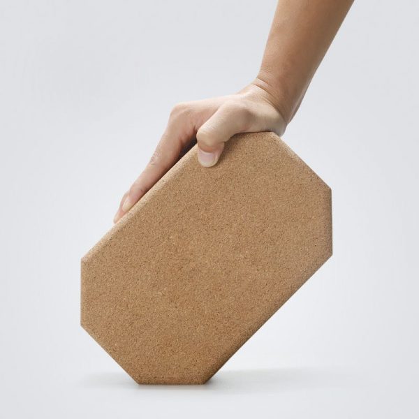hexagon yoga brick, yoga block of cork
