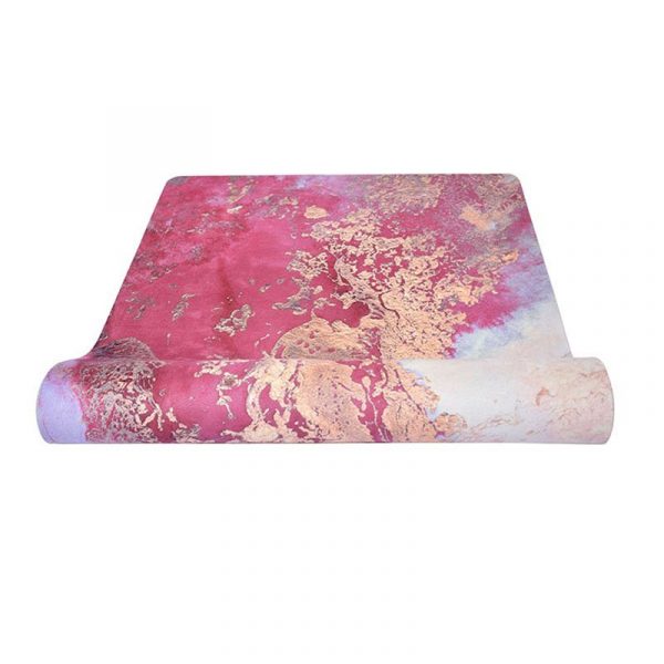 anti-slip microfiber suede yoga mat with rubber base