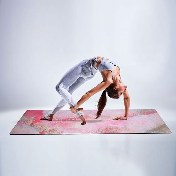 sweat absorbing suede yoga mat