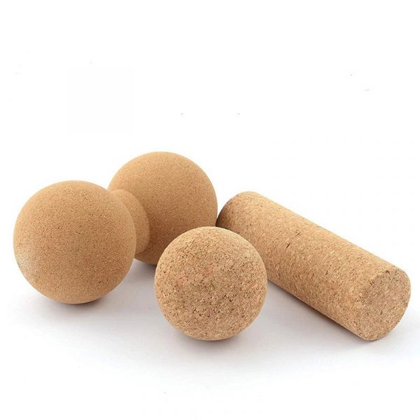 cork yoga accessories, cork ball, cork foam roller