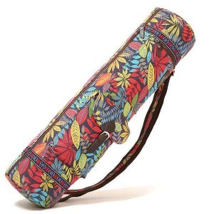Durable canvas sports yoga bag with zipper lock and side pockets
