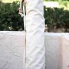 cotton yoga bag with wooden ball decoration