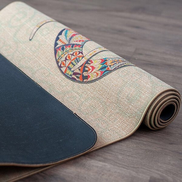 Sunbear Sport Hemp Rubber Yoga Mat, Linen rubber yoga mat manufacturer in China, yoga mat wholesale & dropshipping