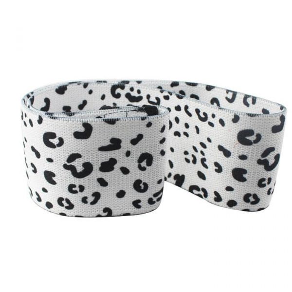 White Leopard Print Booty Bands Hip Circle Provided by Sunbear Sport