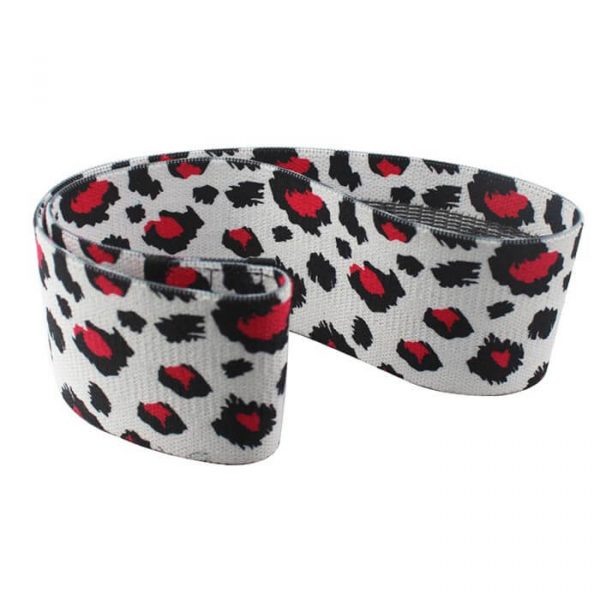 Red Leopard Print Booty Bands Hip Circle Provided by Sunbear Sport