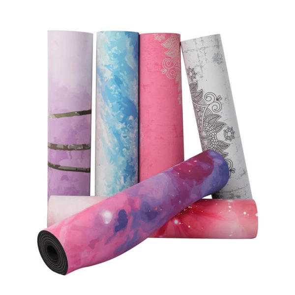 Sunbear Sport Print Microfiber Suede Natural Rubber Yoga Mat Wholesale & dropshipping