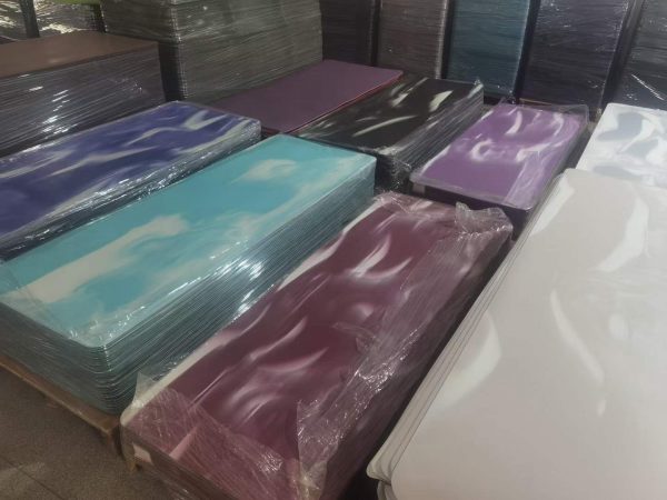 Lulu Swirl Polyurethane Rubber PU Yoga Mat Mixed Designs - Image 4