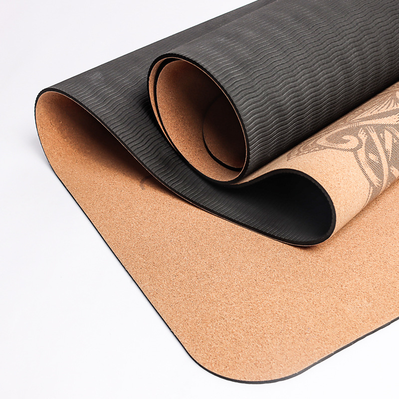 lightweight cork tpe yoga mat